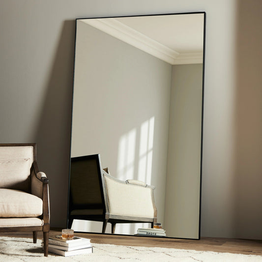Georgina Rectangle Floor Mirror by Four Hands. Made from unique in a modern style.
