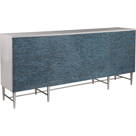 Deepwater Media Console by Lexington in sandrift. Made from iron in a unique style.