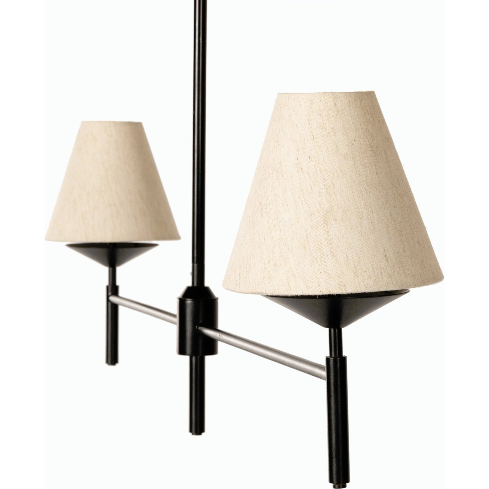Dodie Linear Chandelier by Four Hands in jet black. Made from iron, 100% cotton in a transitional style.