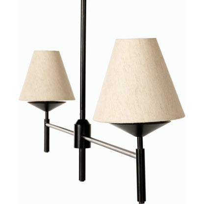 Dodie Linear Chandelier by Four Hands in jet black. Made from iron, 100% cotton in a transitional style.
