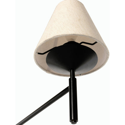 Dodie Linear Chandelier by Four Hands in jet black. Made from iron, 100% cotton in a transitional style.