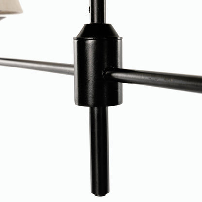 Dodie Linear Chandelier by Four Hands in jet black. Made from iron, 100% cotton in a transitional style.