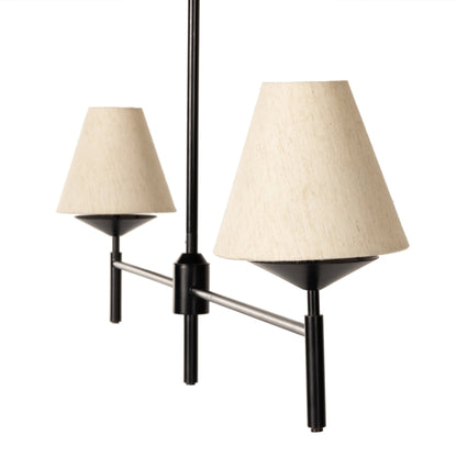 Dodie Linear Chandelier by Four Hands in jet black. Made from iron, 100% cotton in a transitional style.