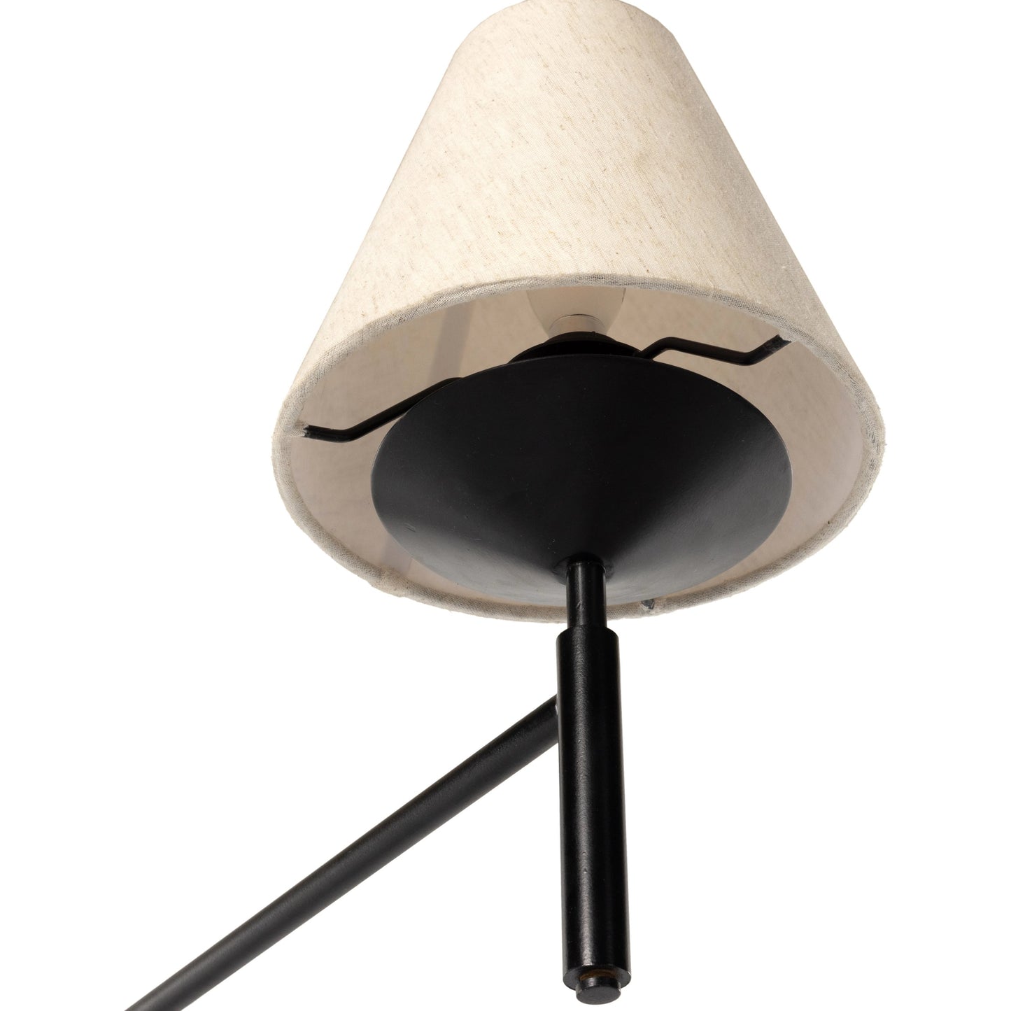 005 SI-2001198 | Closeup | Dodie Linear Chandelier by Four Hands in jet black. Made from iron, 100% cotton in a transitional style.