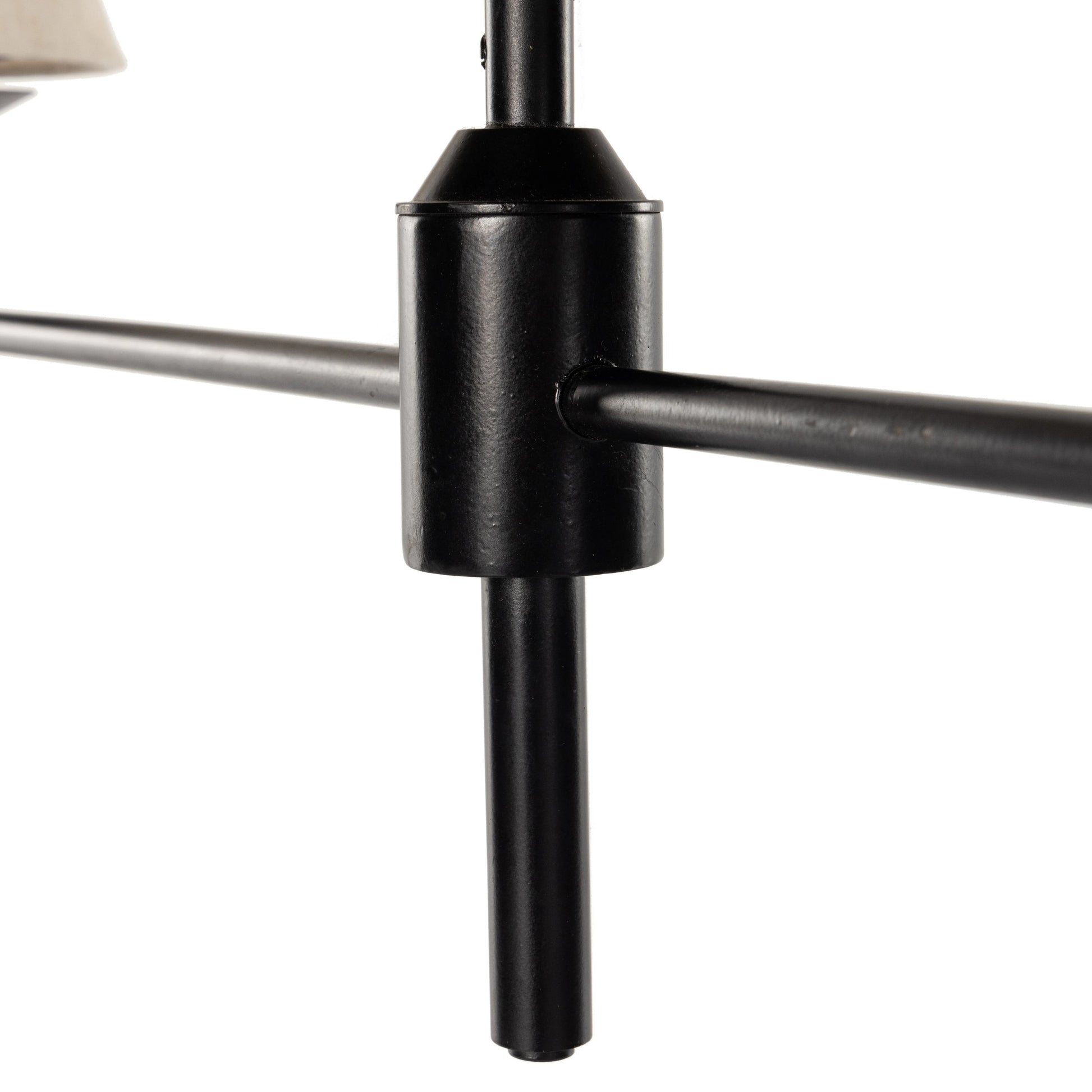 Dodie Linear Chandelier by Four Hands in jet black. Made from iron, 100% cotton in a transitional style.