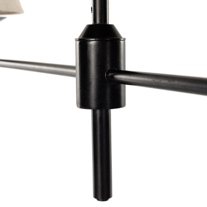 Dodie Linear Chandelier by Four Hands in jet black. Made from iron, 100% cotton in a transitional style.
