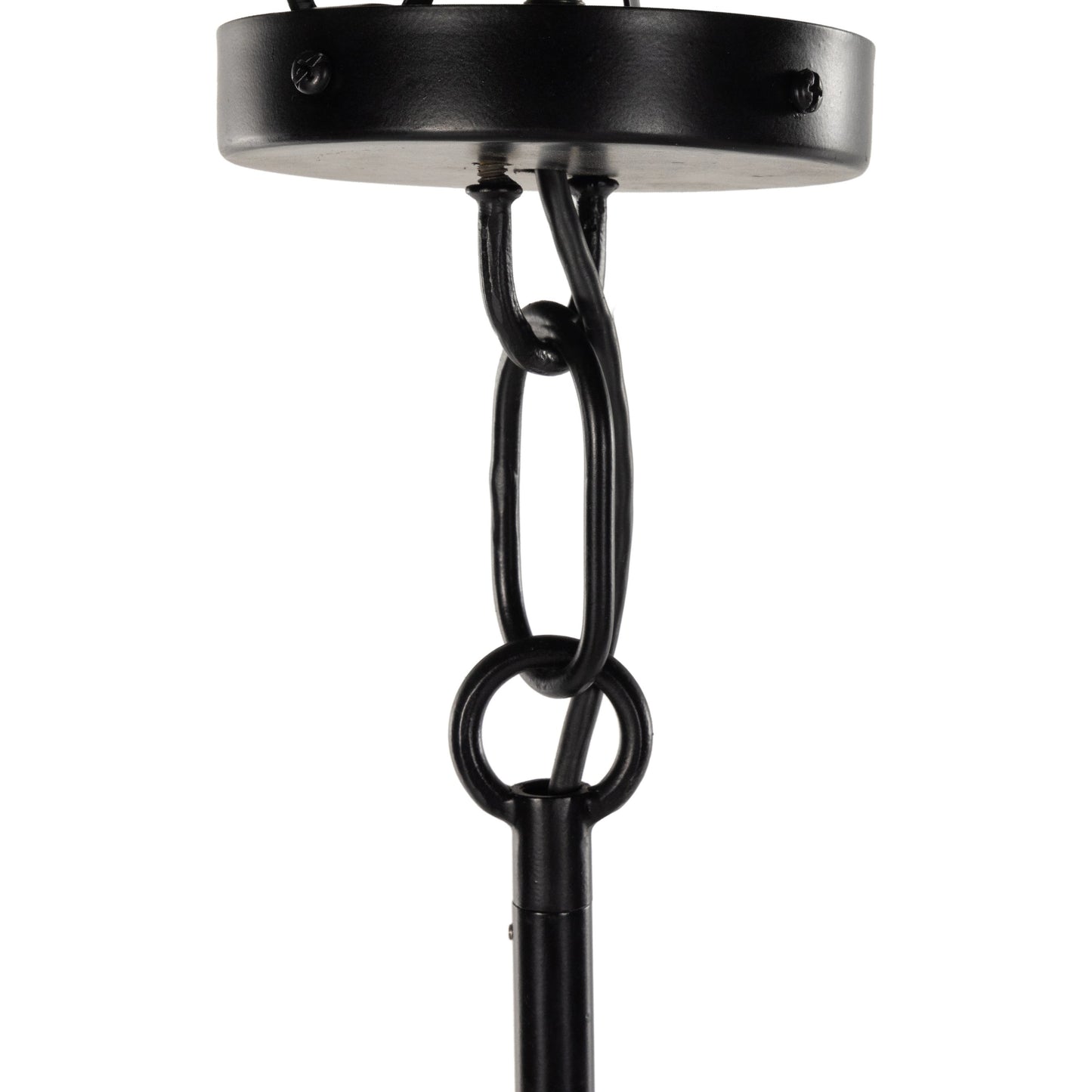 007 SI-2001198 | Closeup | Dodie Linear Chandelier by Four Hands in jet black. Made from iron, 100% cotton in a transitional style.