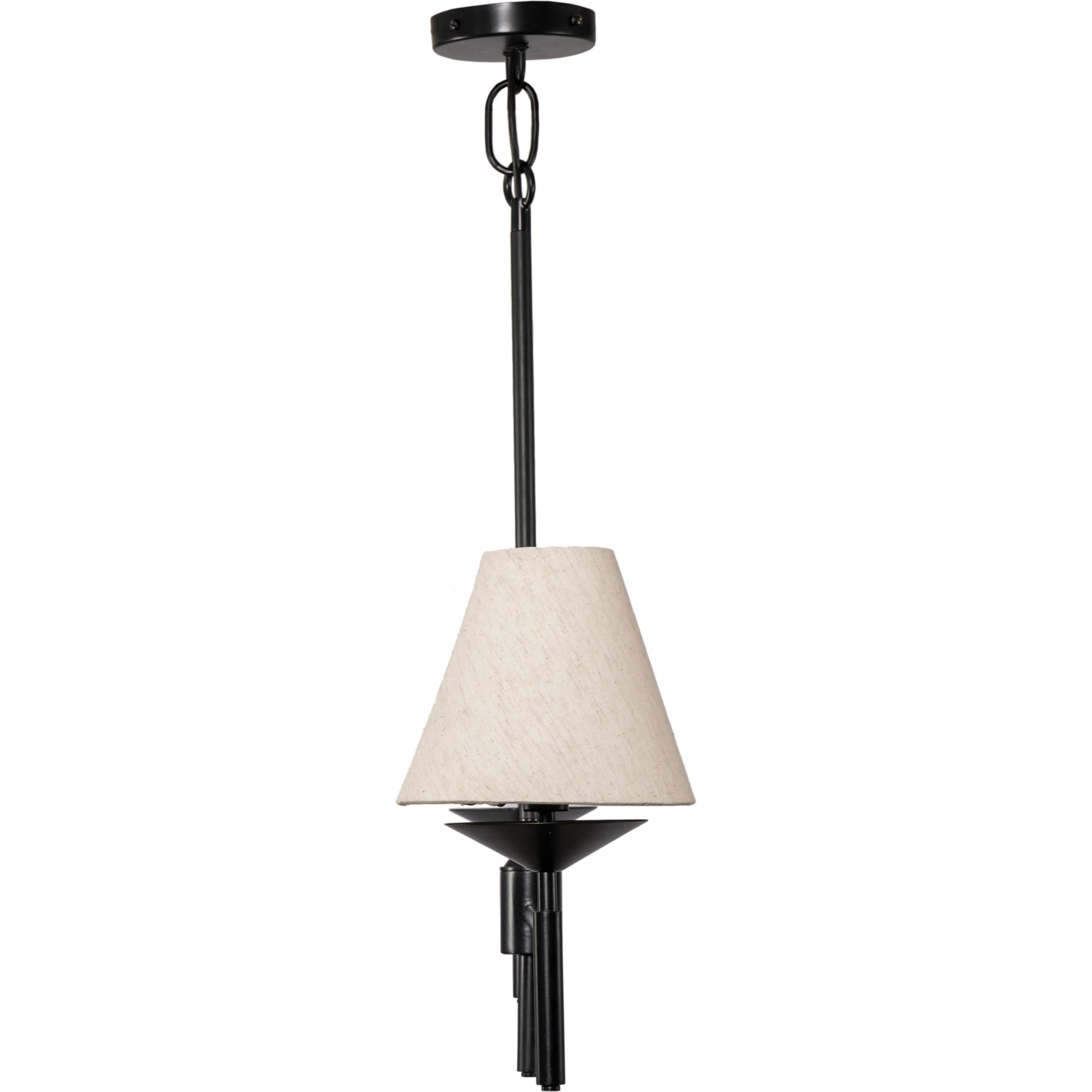 Dodie Linear Chandelier by Four Hands in jet black. Made from iron, 100% cotton in a transitional style.