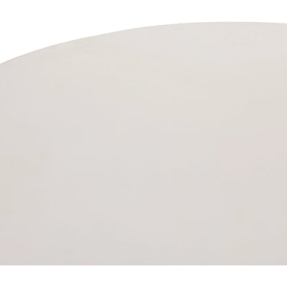 Parra Round Dining Table by Four Hands in white plaster molded concrete. Made from concrete in a modern style.
