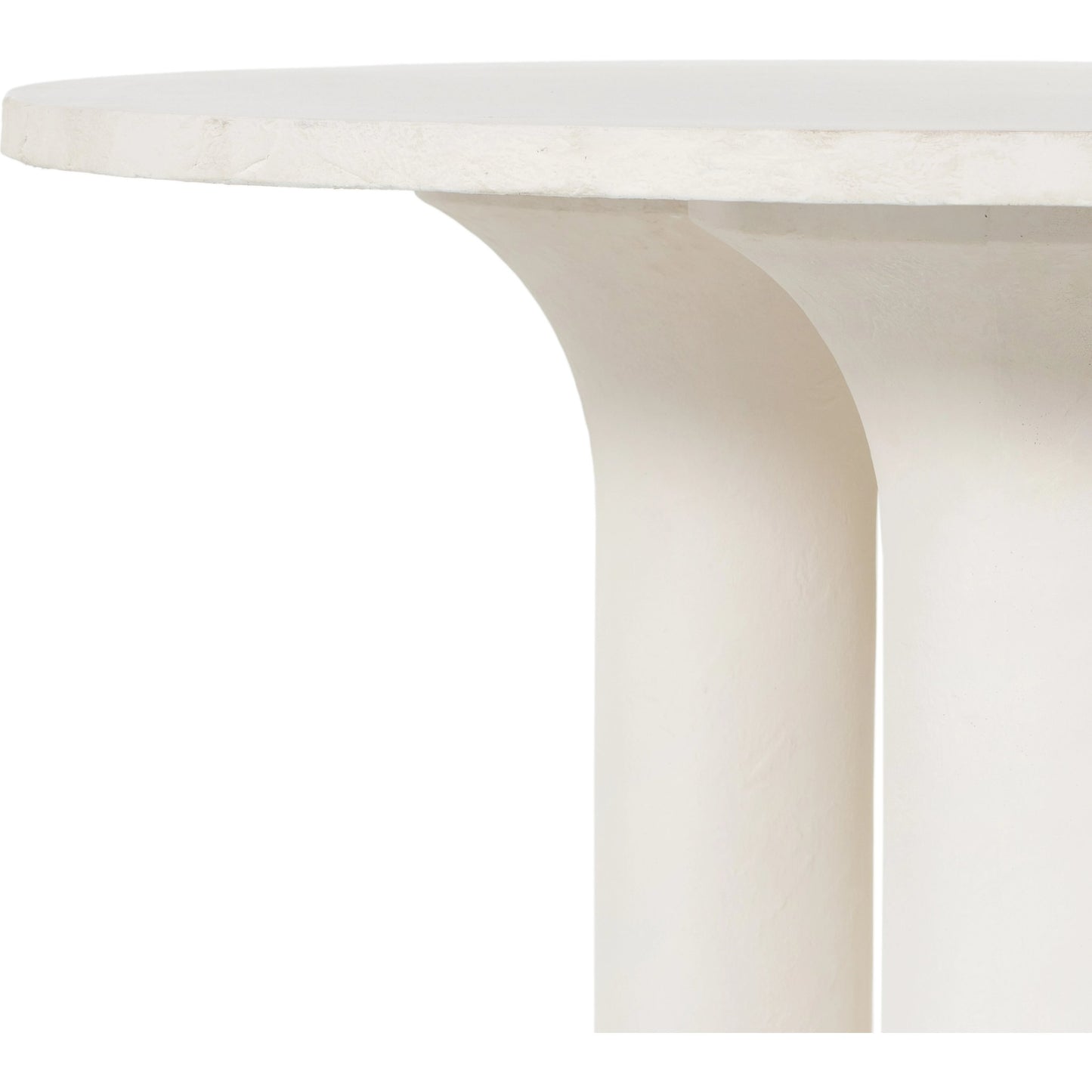 007 SI-1977675 | Additional Silo | Parra Round Dining Table by Four Hands in white plaster molded concrete. Made from concrete in a modern style.