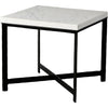 White Marble, Hammered Black Iron