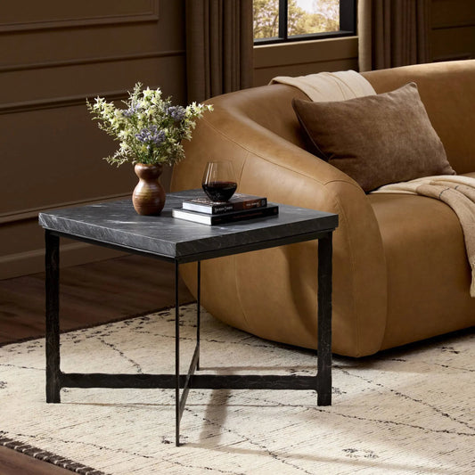 Hammered Iron End Table by Four Hands. Made from unique in a modern style.