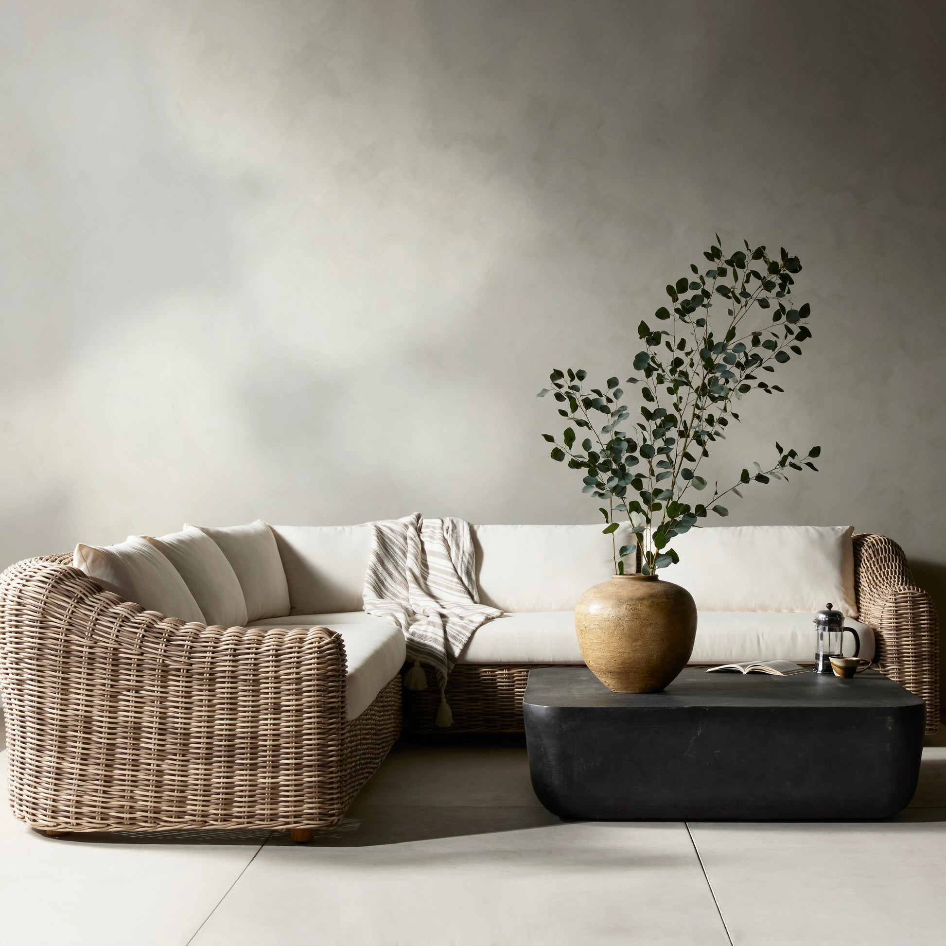 Messina Outdoor 3-Piece Sectional by Four Hands. Made from unique in a modern style.