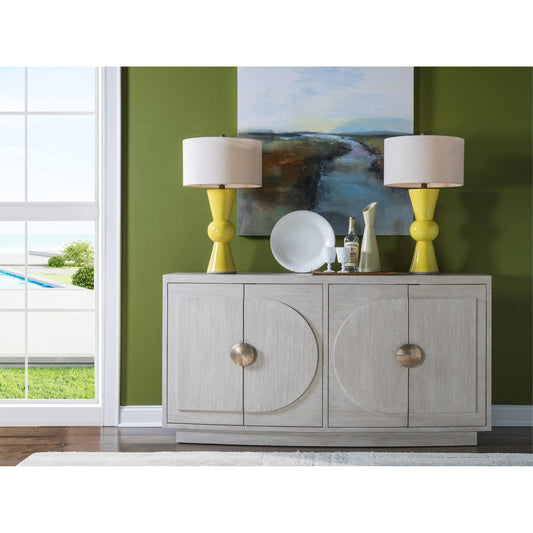 Solimar Buffet by Artistica Home in white oak. Made from white oak in a unique style.