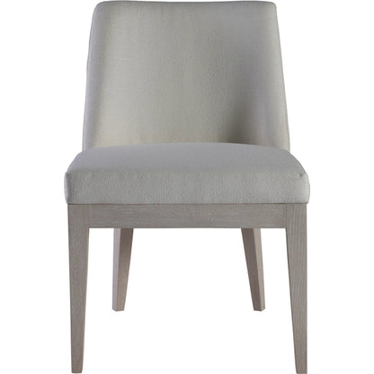 Solimar Upholstered Side Chair by Artistica Home in white, ivory and white oak. Made from white oak, fabric in a unique style.