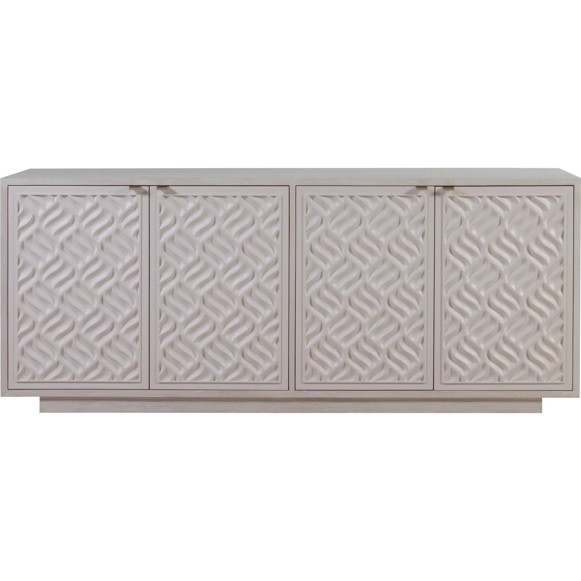 Solimar Media Console by Artistica Home in white oak. Made from white oak in a unique style.