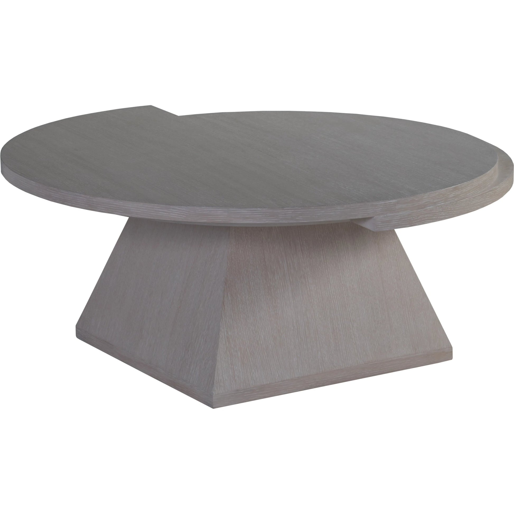 Solimar Round Cocktail Table by Artistica Home in white oak. Made from white oak in a unique style.