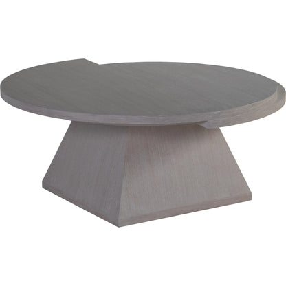 Solimar Round Cocktail Table by Artistica Home in white oak. Made from white oak in a unique style.