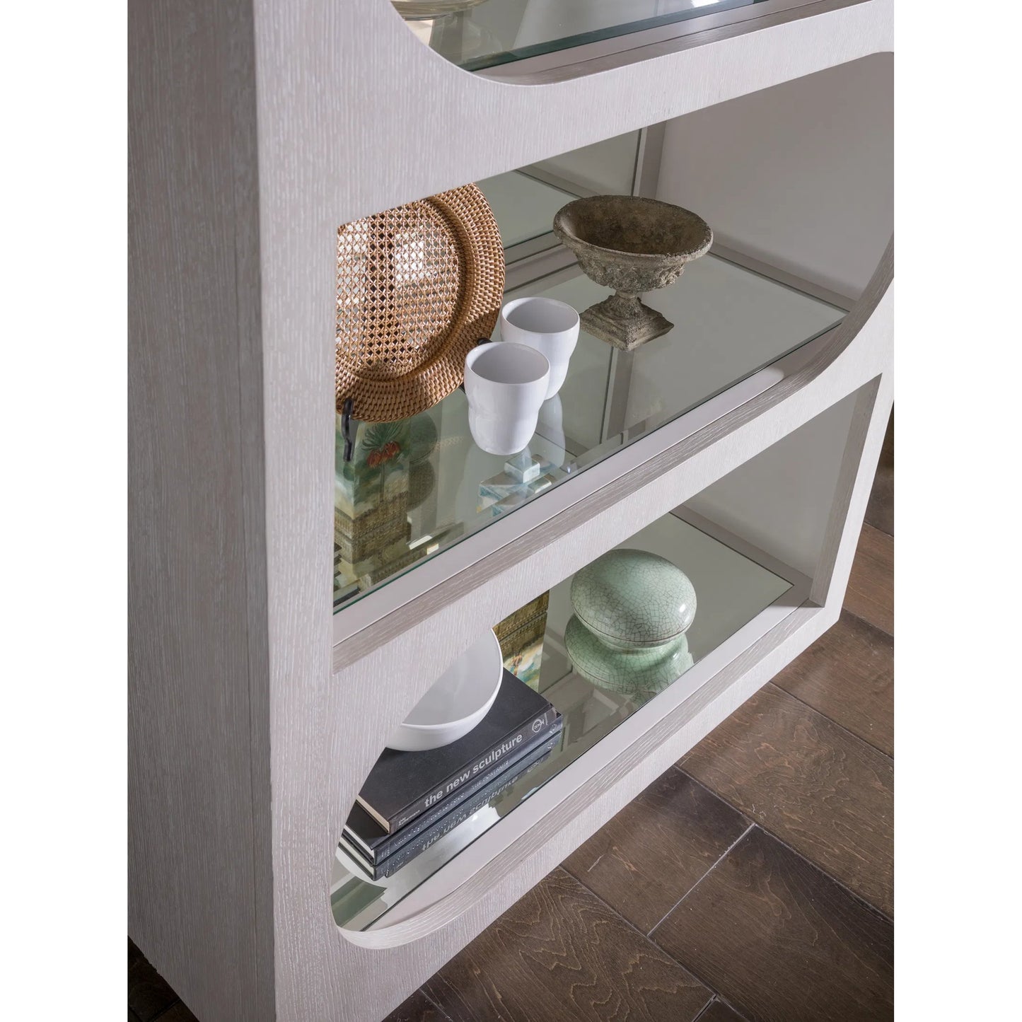 003 SI-2540391 | Closeup | Solimar Bookcase by Artistica Home in white oak. Made from white oak in a unique style.