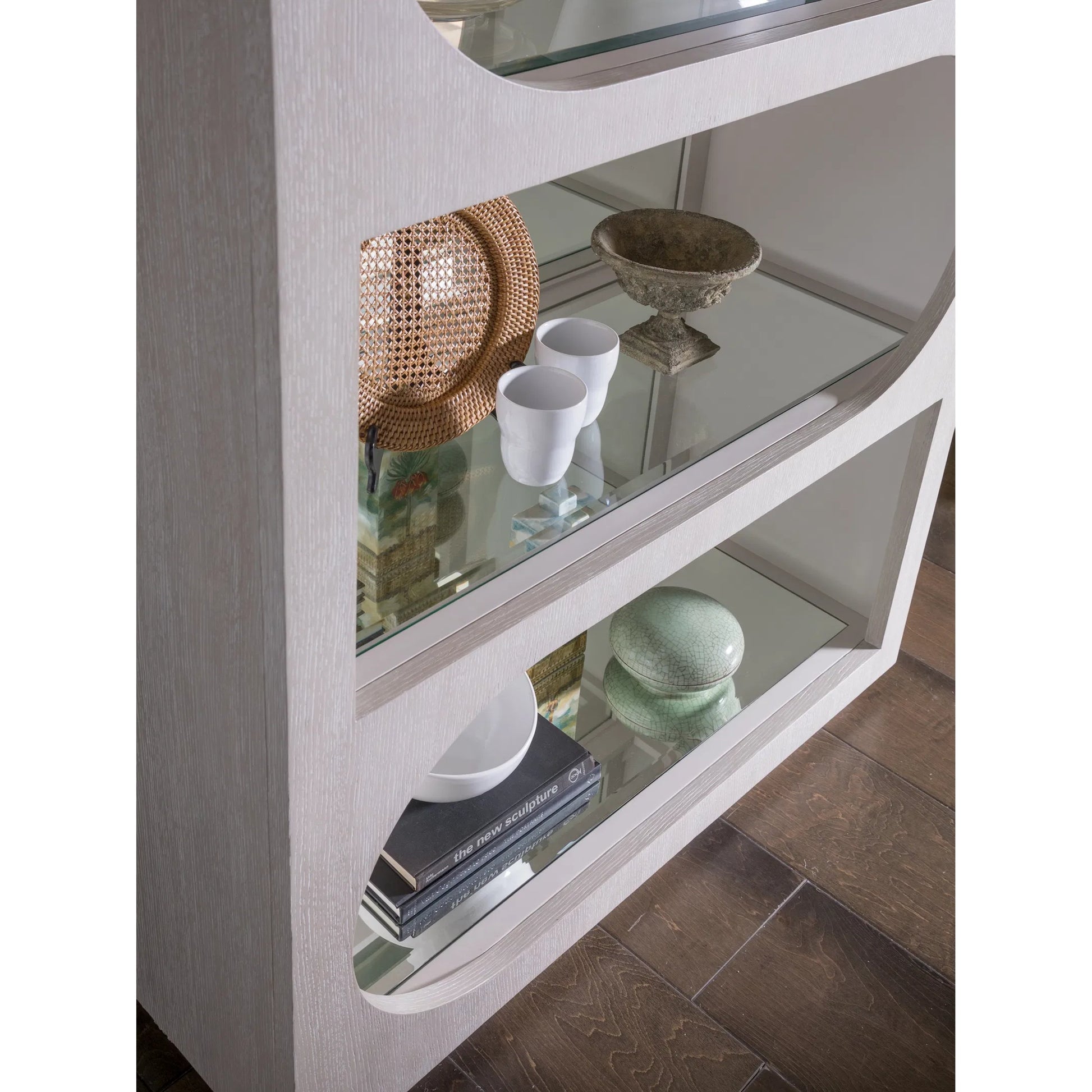 Solimar Bookcase by Artistica Home in white oak. Made from white oak in a unique style.