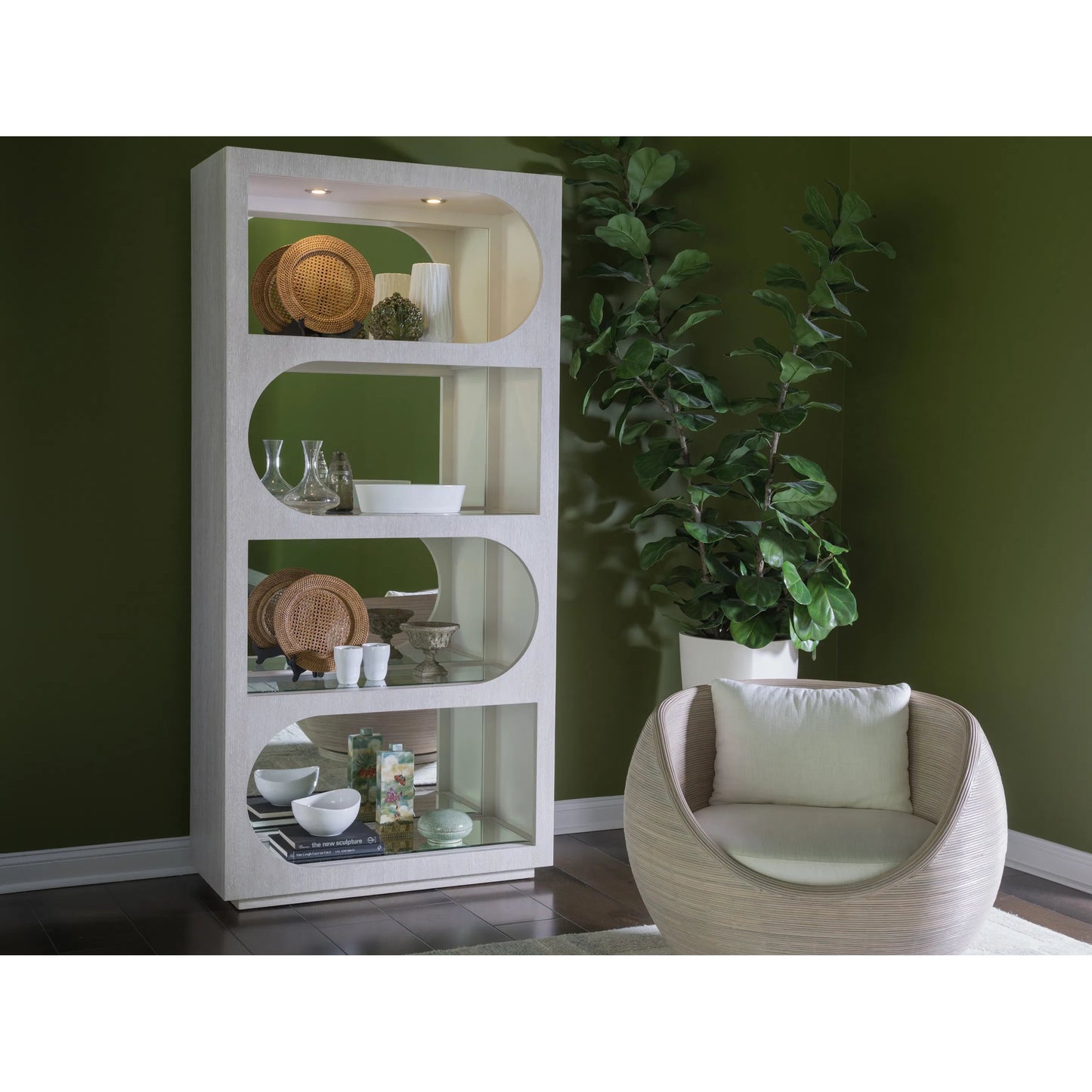 005 SI-2540391 | Lifestyle | Solimar Bookcase by Artistica Home in white oak. Made from white oak in a unique style.