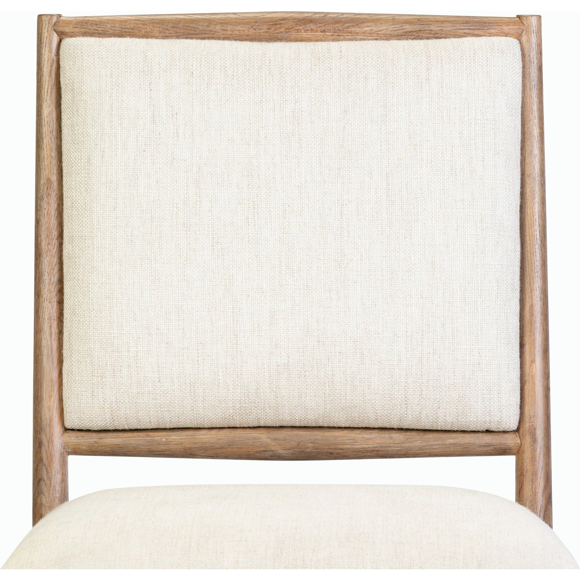 Glenview Dining Chair by Four Hands in essence natural and weathered oak. Made from 49% viscose (rayon), 22% flax, linen, 18% polyester, 11% cotton, solid oak in a modern style.