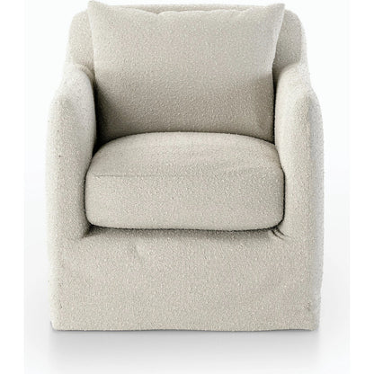 Dade Outdoor Swivel Chair by Four Hands. Made from 100% olefin, aluminum in a modern style.