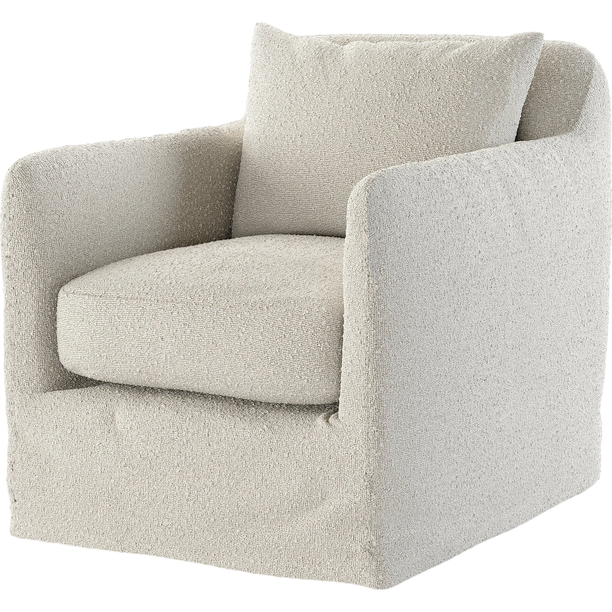 Dade Outdoor Swivel Chair by Four Hands. Made from 100% olefin, aluminum in a modern style.