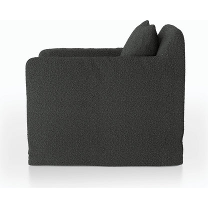 Dade Outdoor Swivel Chair by Four Hands. Made from 100% olefin, aluminum in a modern style.