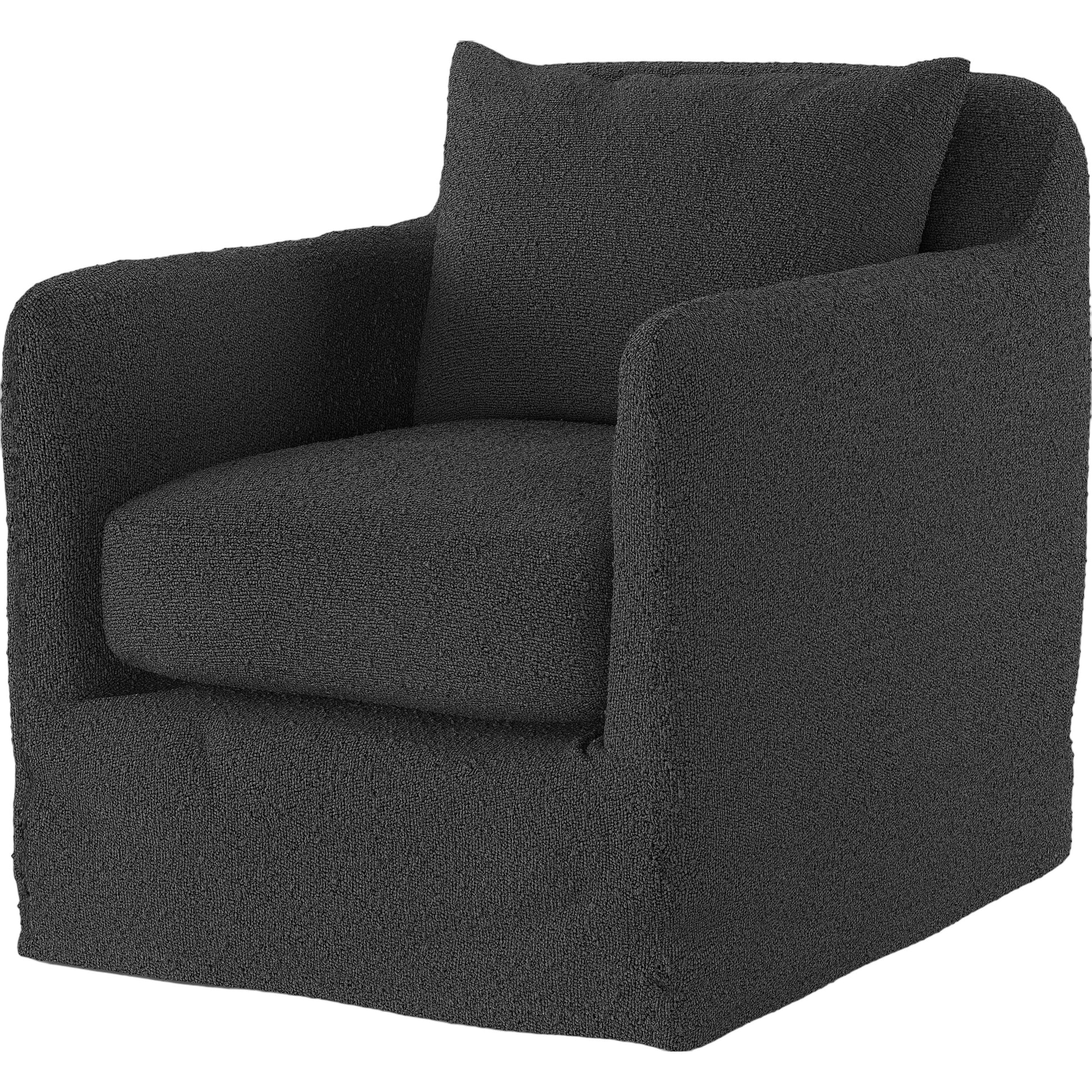 Dade Outdoor Swivel Chair by Four Hands. Made from 100% olefin, aluminum in a modern style.