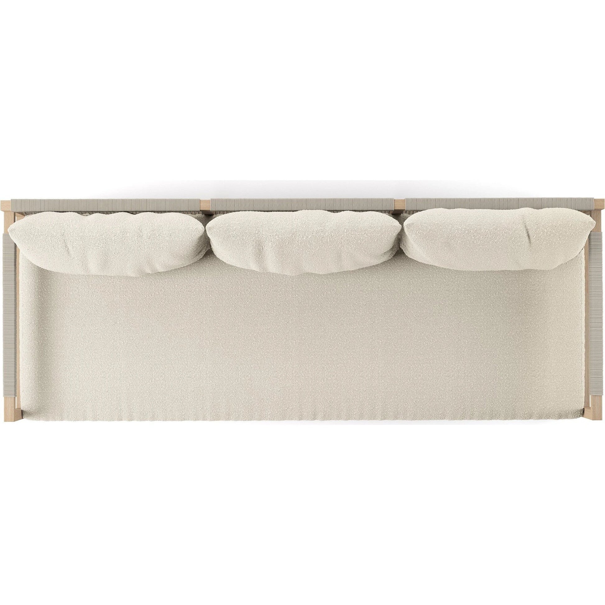 Sherwood Outdoor Sofa, Washed Brown by Four Hands. Made from 100% olefin, solid fsc®-certified teak, 100% polypropylene in a coastal style.