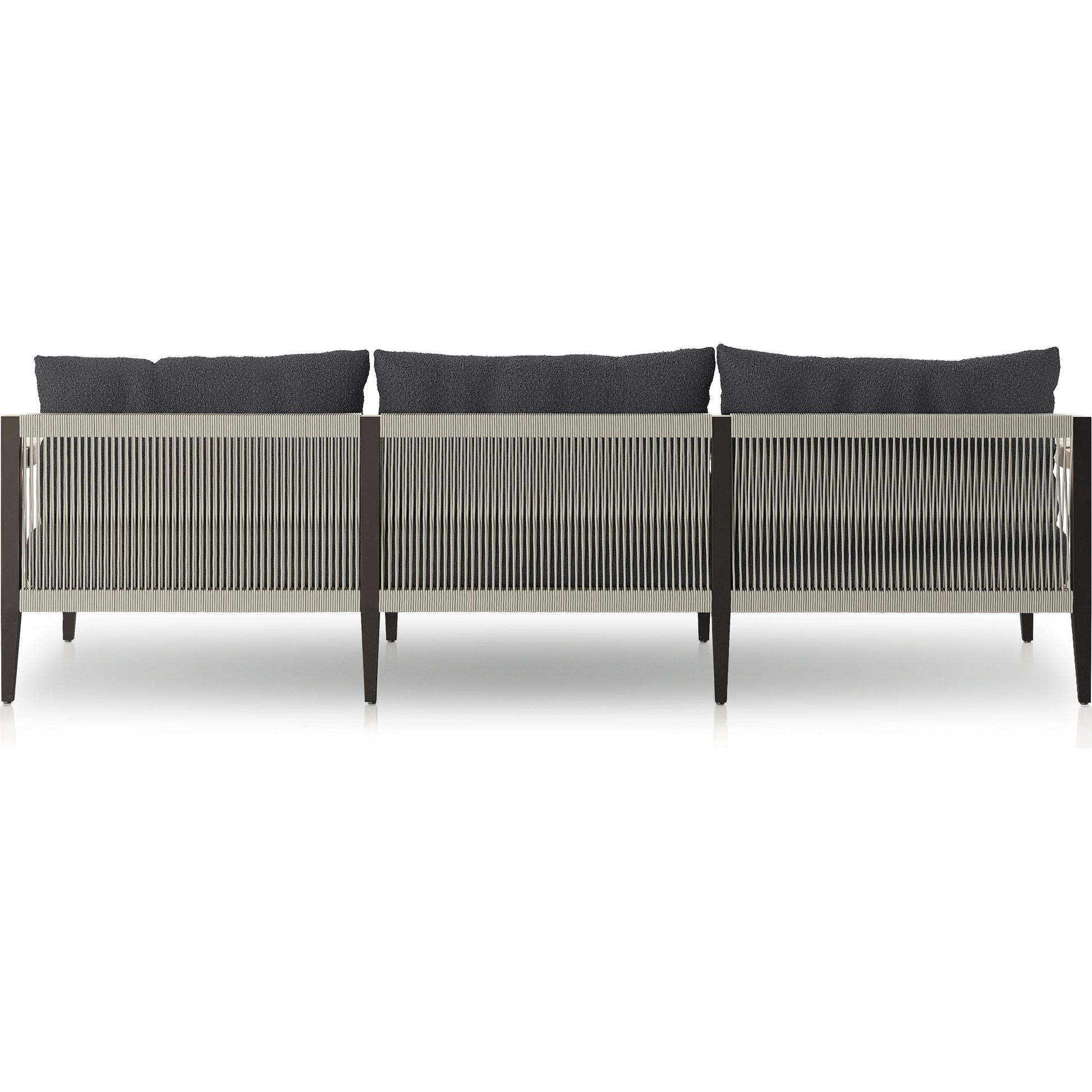 Sherwood Outdoor Sofa, Bronze by Four Hands. Made from 100% olefin, aluminum, 100% polypropylene in a modern style.