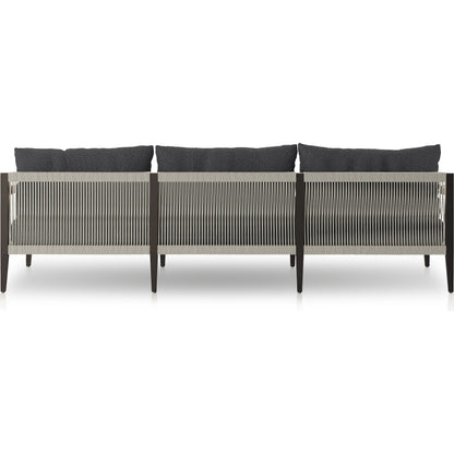 Sherwood Outdoor Sofa, Bronze by Four Hands. Made from 100% olefin, aluminum, 100% polypropylene in a modern style.
