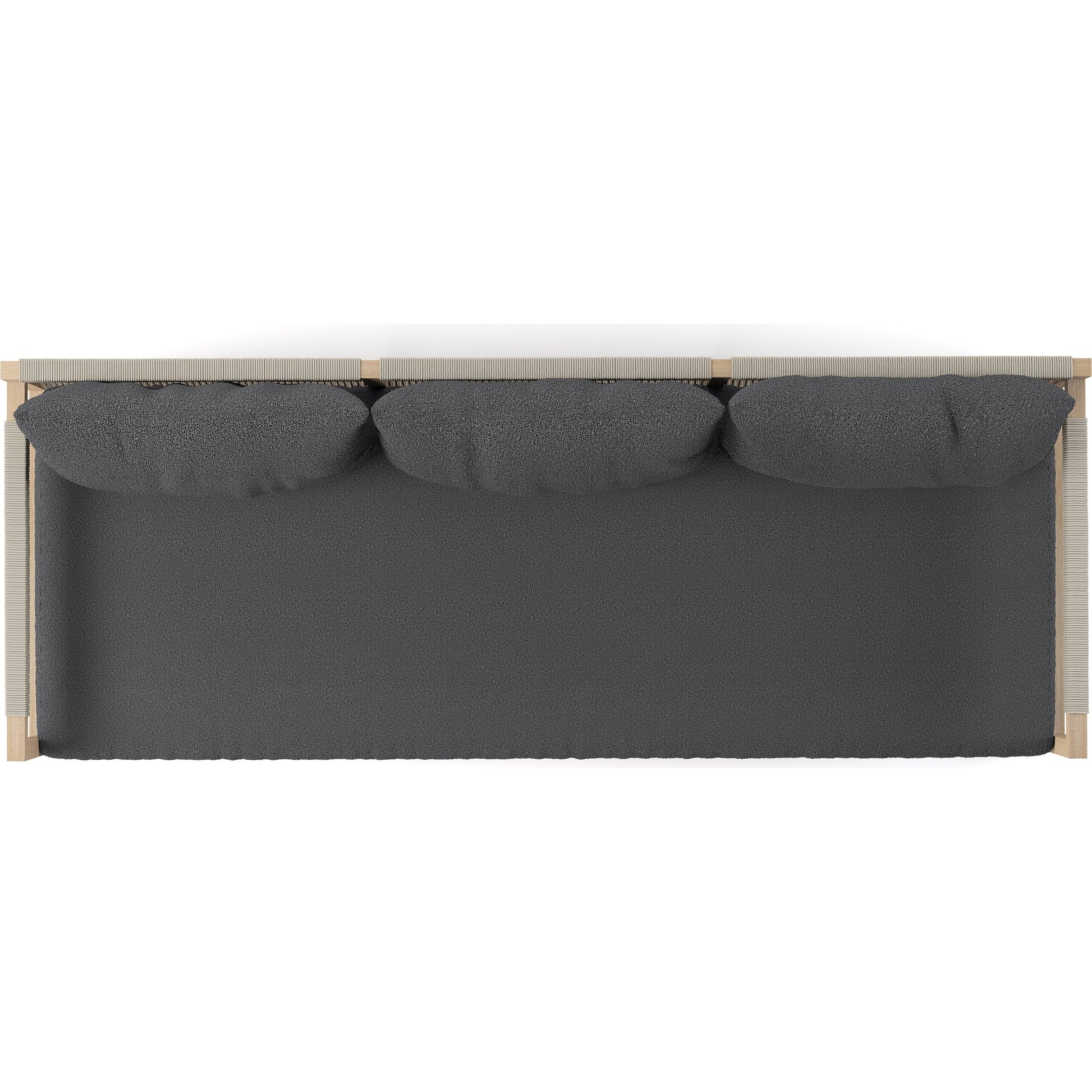 Sherwood Outdoor Sofa, Washed Brown by Four Hands. Made from 100% olefin, solid fsc®-certified teak, 100% polypropylene in a coastal style.