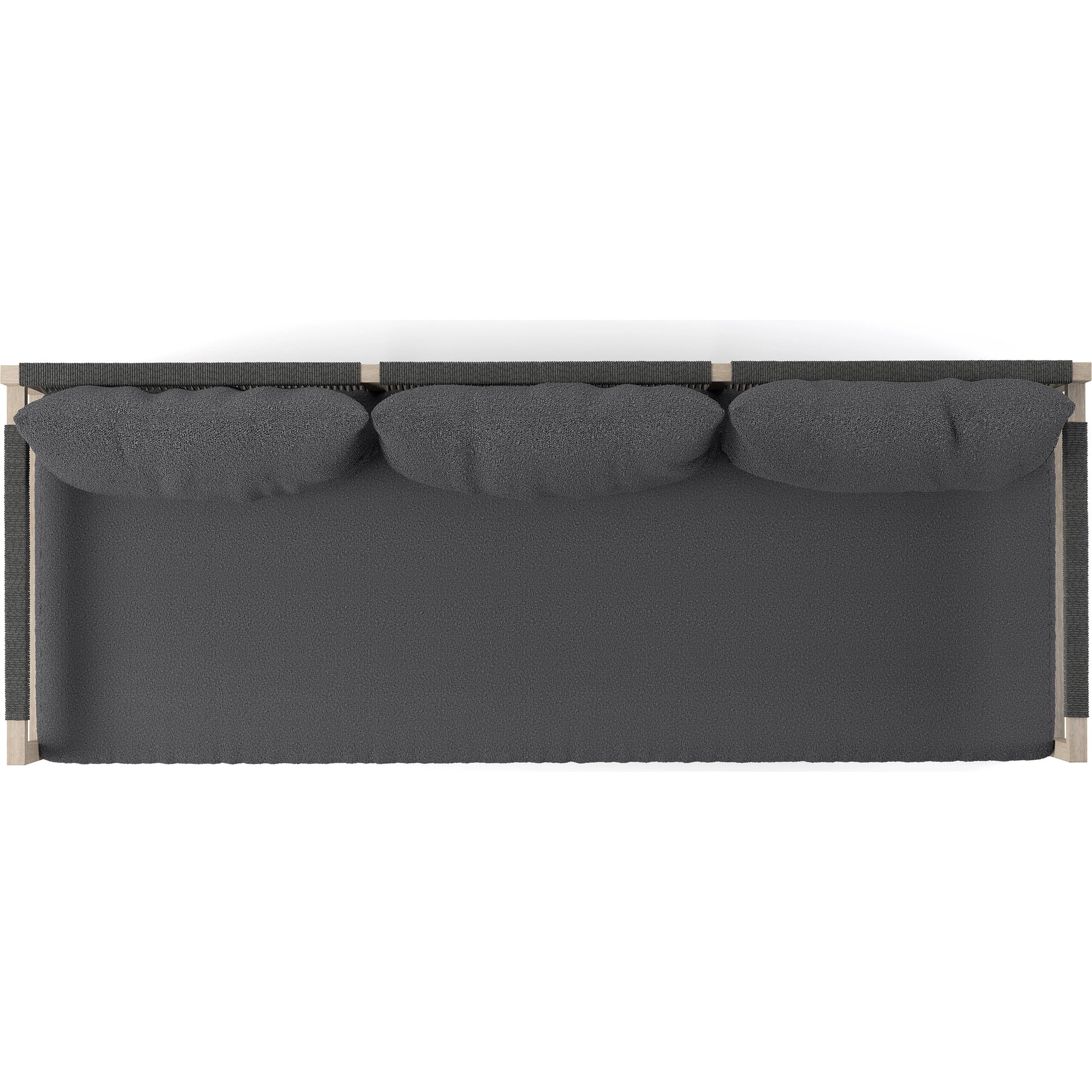 Sherwood Outdoor Sofa, Weathered Grey by Four Hands. Made from 100% olefin, solid fsc®-certified teak, 100% polypropylene in a coastal style.