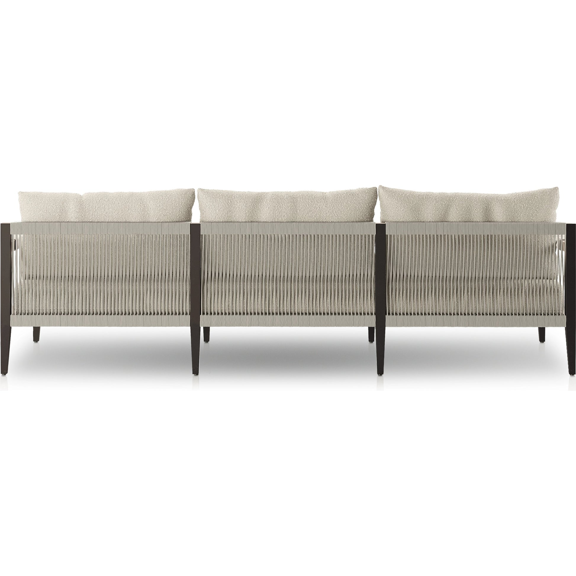 Sherwood Outdoor Sofa, Bronze by Four Hands. Made from 100% olefin, aluminum, 100% polypropylene in a modern style.