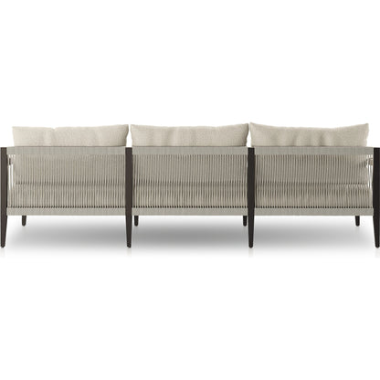 Sherwood Outdoor Sofa, Bronze by Four Hands. Made from 100% olefin, aluminum, 100% polypropylene in a modern style.