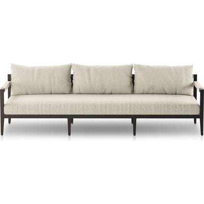Sherwood Outdoor Sofa, Bronze by Four Hands. Made from 100% olefin, aluminum, 100% polypropylene in a modern style.