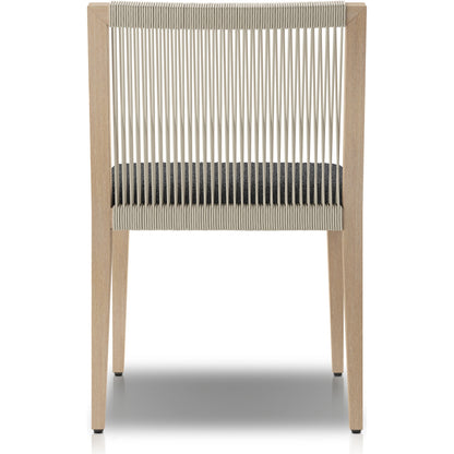 Sherwood Outdoor Dining Chair, Washed Brown by Four Hands in washed brown. Made from 100% olefin, solid fsc®-certified teak, 100% polypropylene in a cottage & farmhouse style.