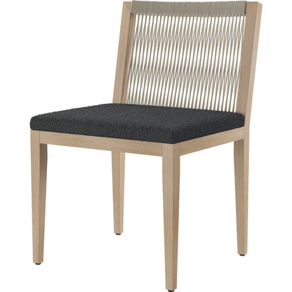 Sherwood Outdoor Dining Chair, Washed Brown by Four Hands in washed brown. Made from 100% olefin, solid fsc®-certified teak, 100% polypropylene in a cottage & farmhouse style.