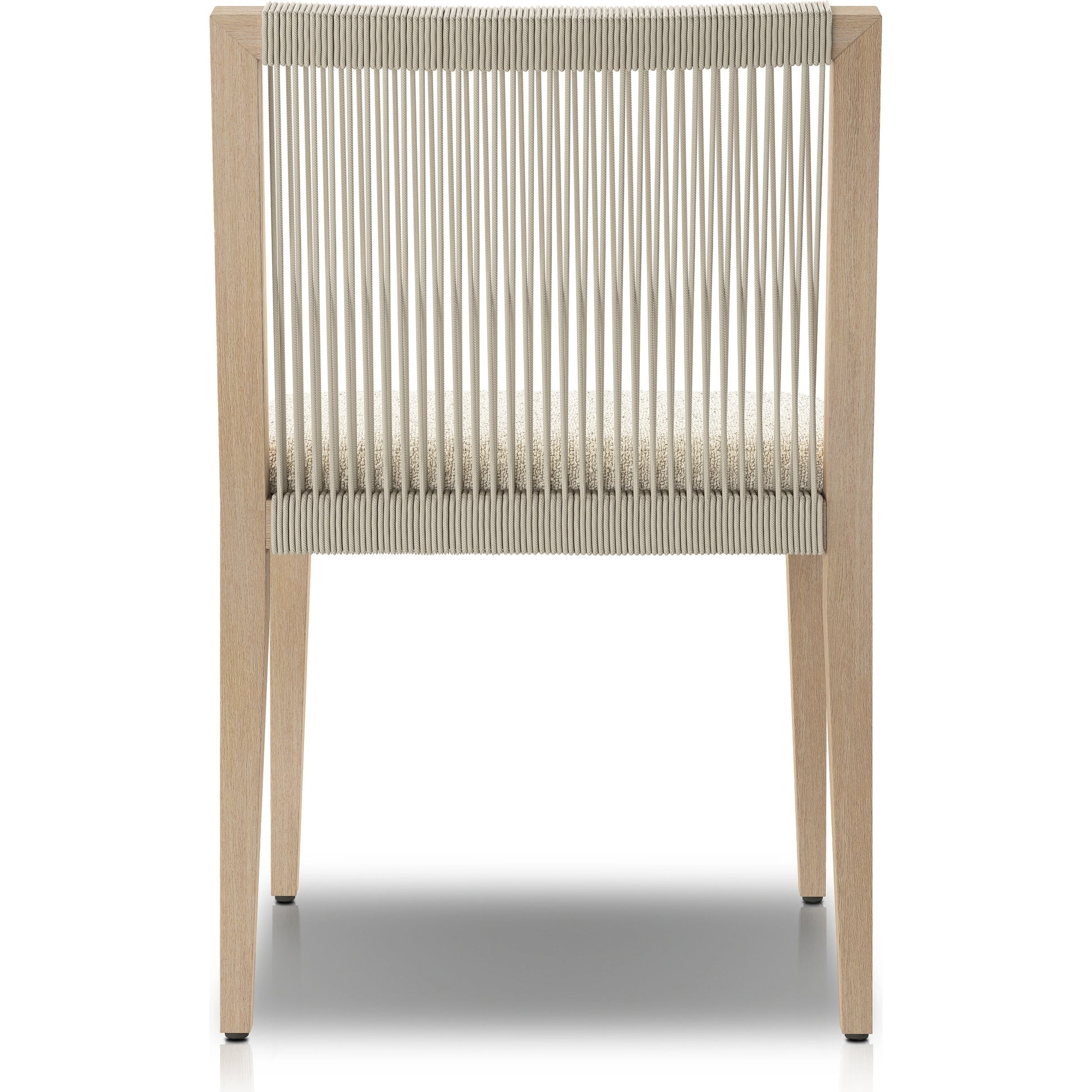 Sherwood Outdoor Dining Chair, Washed Brown by Four Hands in washed brown. Made from 100% olefin, solid fsc®-certified teak, 100% polypropylene in a cottage & farmhouse style.