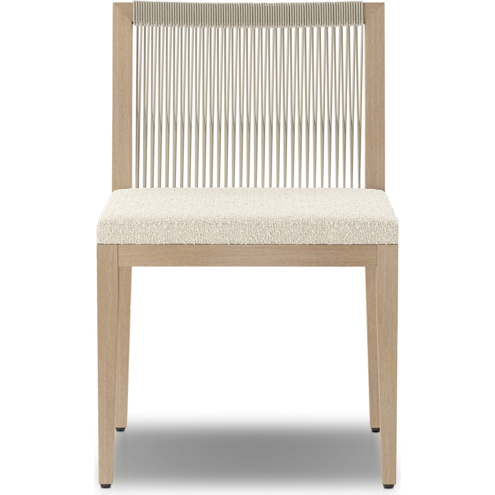 Sherwood Outdoor Dining Chair, Washed Brown by Four Hands in washed brown. Made from 100% olefin, solid fsc®-certified teak, 100% polypropylene in a cottage & farmhouse style.