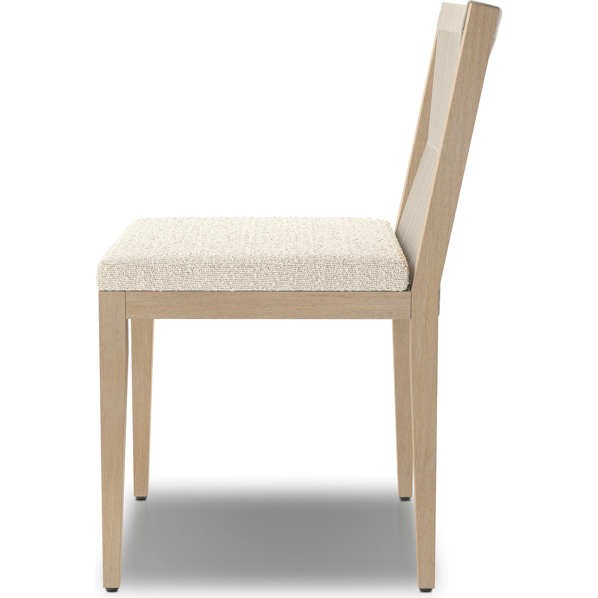 Sherwood Outdoor Dining Chair, Washed Brown by Four Hands in washed brown. Made from 100% olefin, solid fsc®-certified teak, 100% polypropylene in a cottage & farmhouse style.
