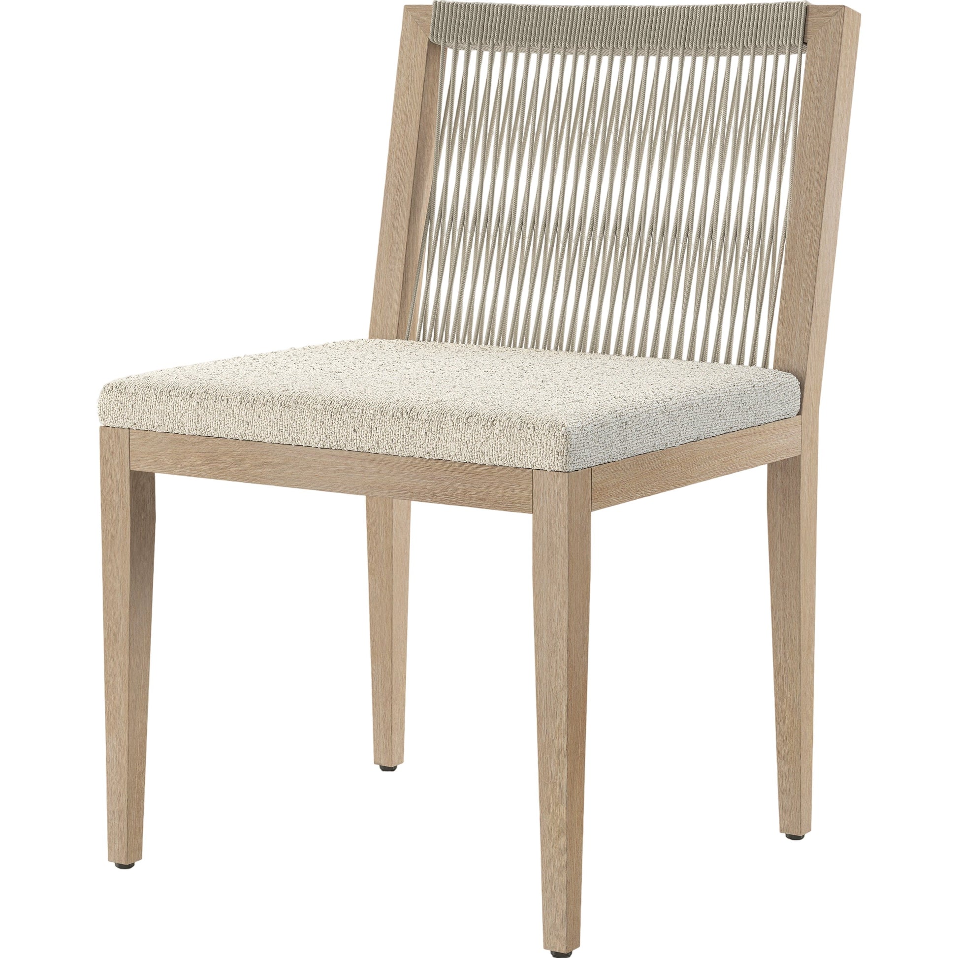 Sherwood Outdoor Dining Chair, Washed Brown by Four Hands in washed brown. Made from 100% olefin, solid fsc®-certified teak, 100% polypropylene in a cottage & farmhouse style.