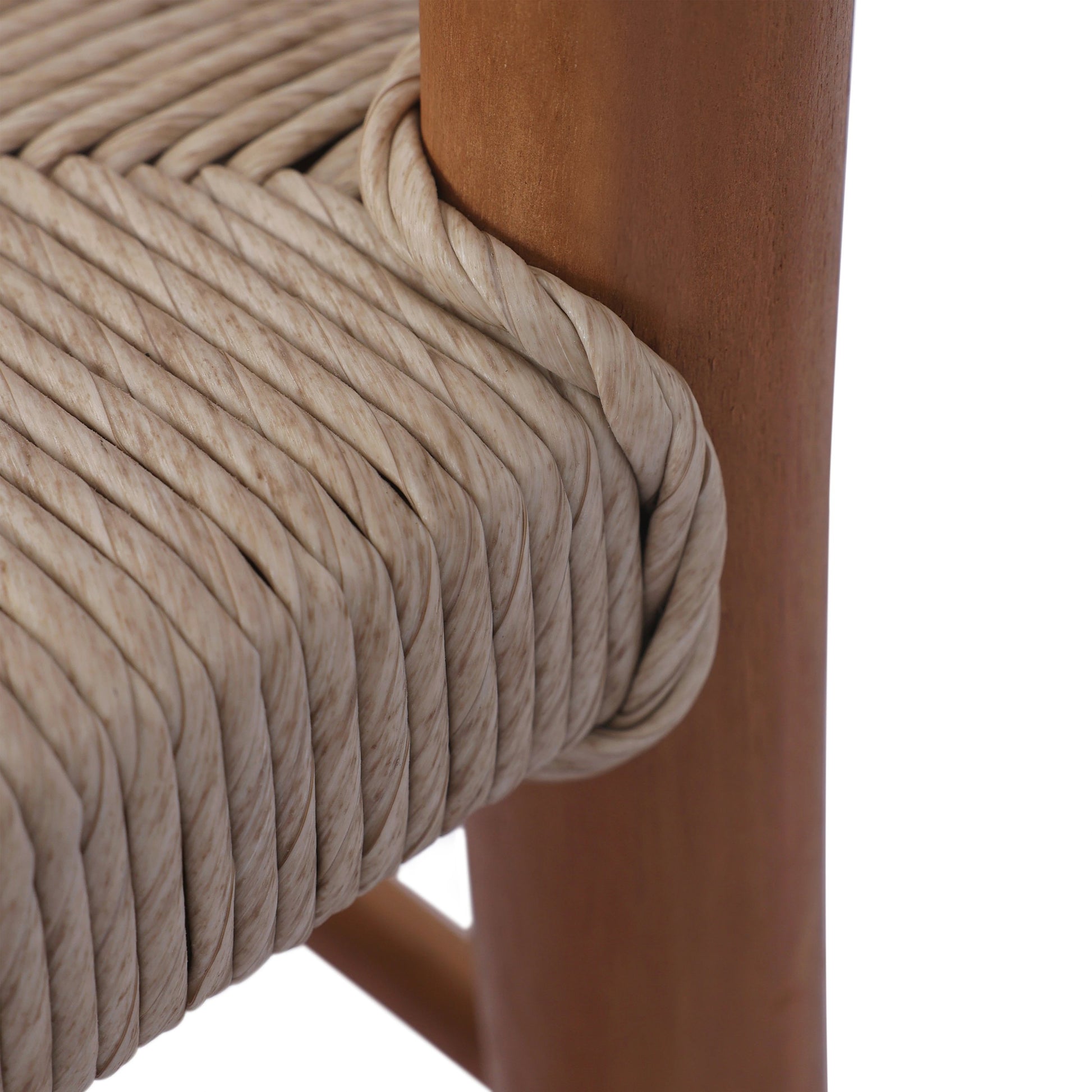 Lomas Outdoor Dining Armchair by Four Hands. Made from solid teak, 100% polyethylene in a modern style.
