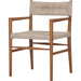 Lomas Outdoor Dining Armchair by Four Hands. Made from solid teak, 100% polyethylene in a modern style.