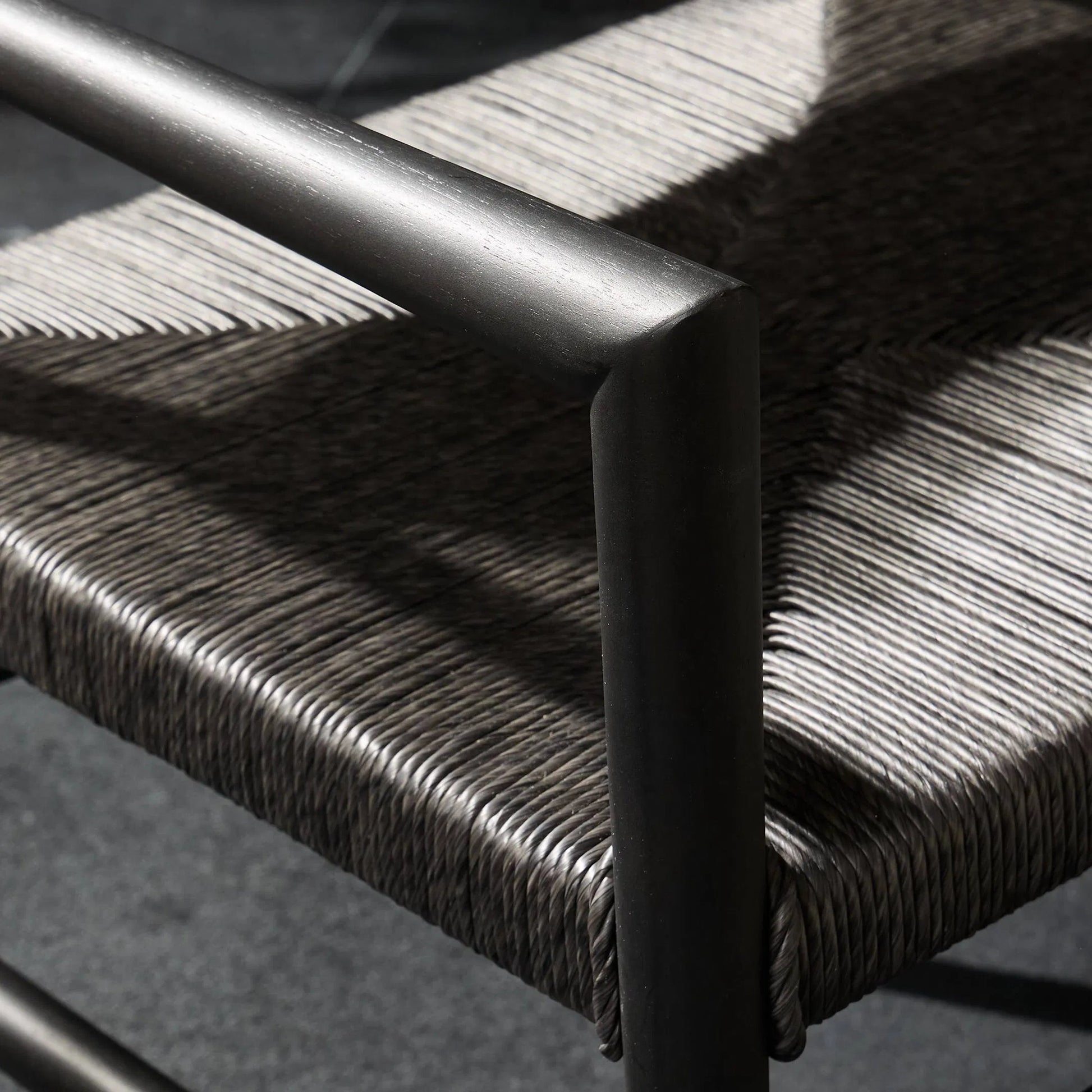 Lomas Outdoor Dining Armchair by Four Hands. Made from solid teak, 100% polyethylene in a modern style.
