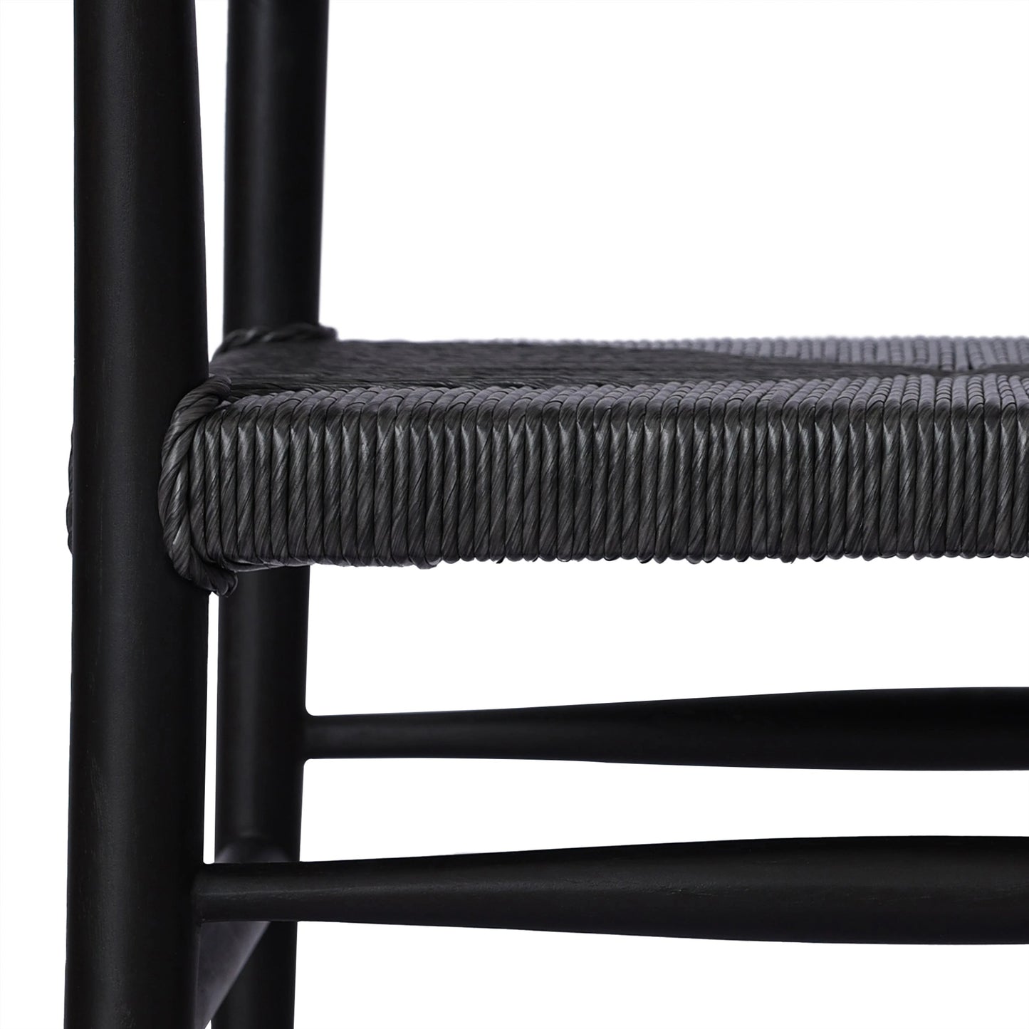 016 SI-2092619 | Closeup | Lomas Outdoor Dining Armchair by Four Hands. Made from solid teak, 100% polyethylene in a modern style.