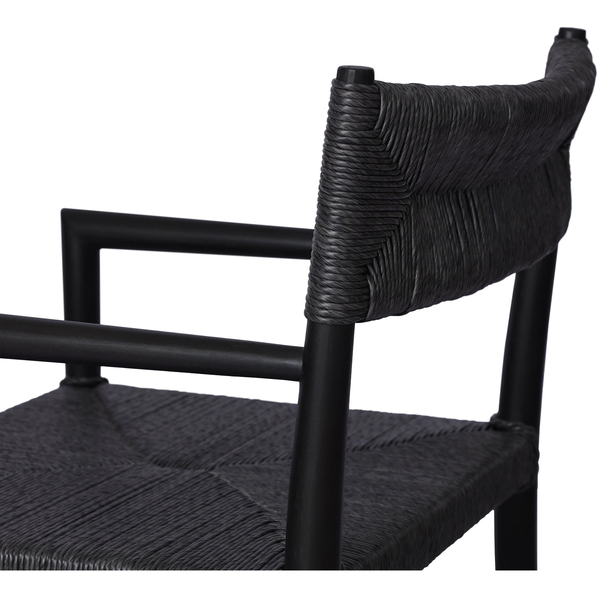 Lomas Outdoor Dining Armchair by Four Hands. Made from solid teak, 100% polyethylene in a modern style.