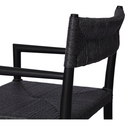 Lomas Outdoor Dining Armchair by Four Hands. Made from solid teak, 100% polyethylene in a modern style.